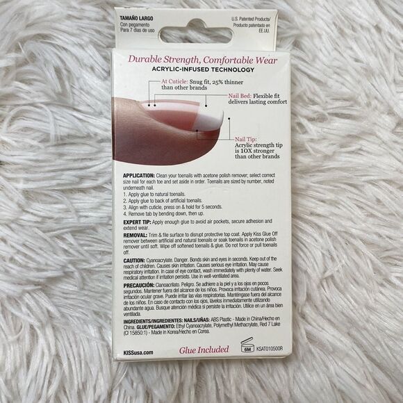 Impress Press On Nails 2 Pack French Nails Toes - Picture 7 of 7